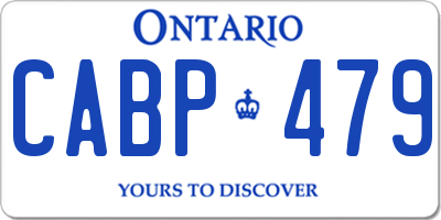 ON license plate CABP479