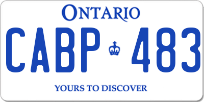 ON license plate CABP483