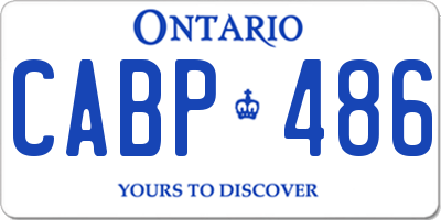 ON license plate CABP486