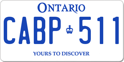 ON license plate CABP511