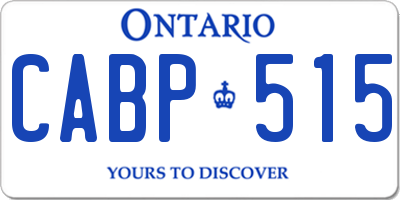 ON license plate CABP515