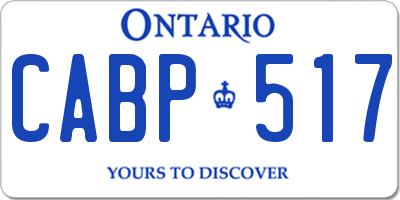 ON license plate CABP517