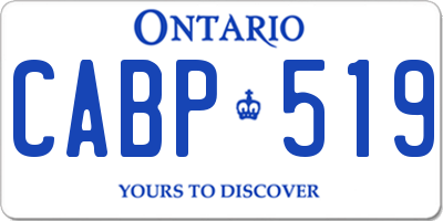 ON license plate CABP519