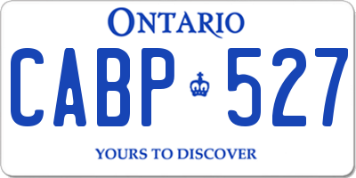 ON license plate CABP527