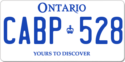 ON license plate CABP528