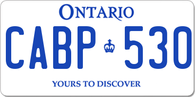 ON license plate CABP530