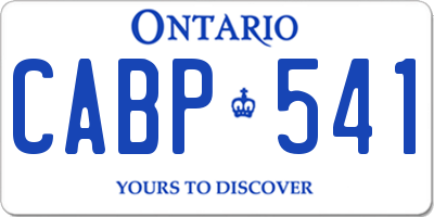 ON license plate CABP541