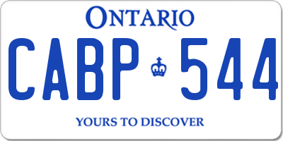 ON license plate CABP544