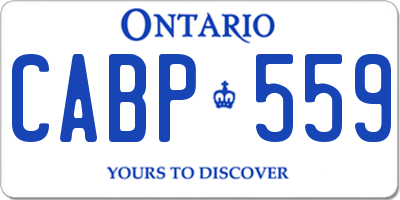 ON license plate CABP559