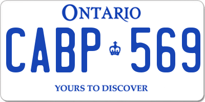 ON license plate CABP569