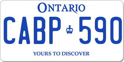 ON license plate CABP590