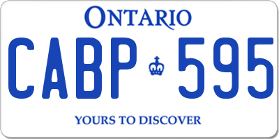 ON license plate CABP595