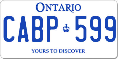 ON license plate CABP599