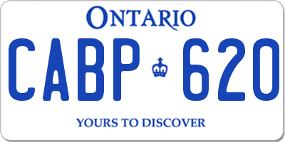 ON license plate CABP620