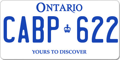 ON license plate CABP622