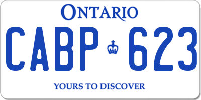 ON license plate CABP623