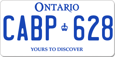 ON license plate CABP628