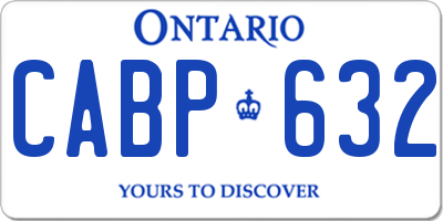 ON license plate CABP632