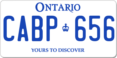 ON license plate CABP656