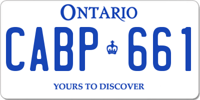 ON license plate CABP661