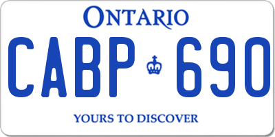 ON license plate CABP690