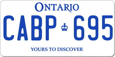 ON license plate CABP695