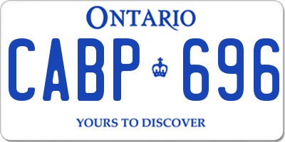 ON license plate CABP696