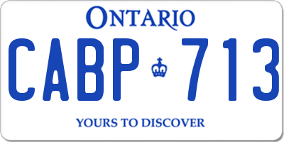 ON license plate CABP713