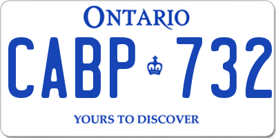 ON license plate CABP732