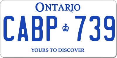 ON license plate CABP739