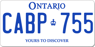 ON license plate CABP755