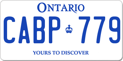 ON license plate CABP779