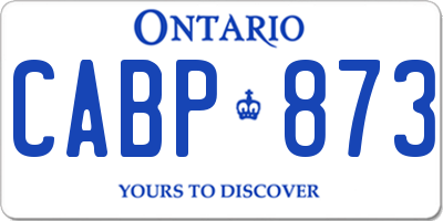 ON license plate CABP873