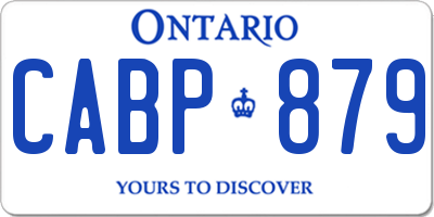 ON license plate CABP879