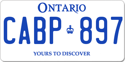 ON license plate CABP897