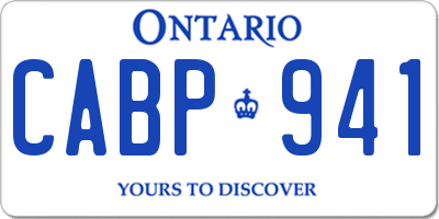 ON license plate CABP941