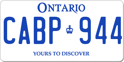 ON license plate CABP944