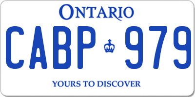 ON license plate CABP979