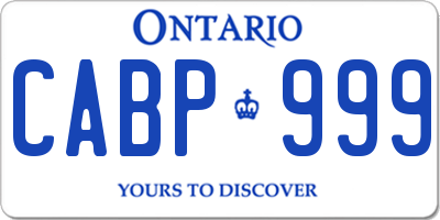 ON license plate CABP999