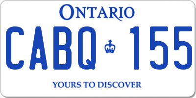 ON license plate CABQ155