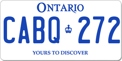 ON license plate CABQ272