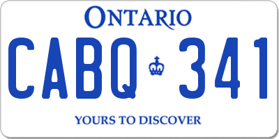 ON license plate CABQ341