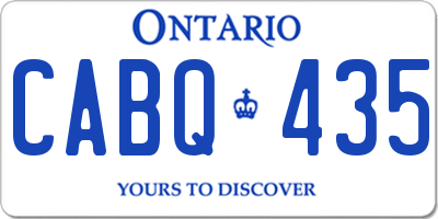 ON license plate CABQ435