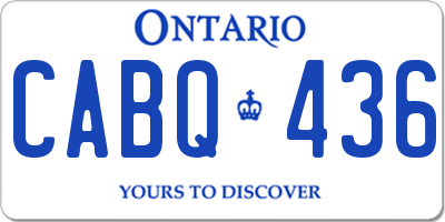 ON license plate CABQ436