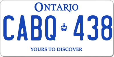 ON license plate CABQ438