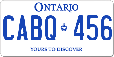 ON license plate CABQ456