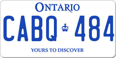 ON license plate CABQ484