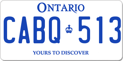 ON license plate CABQ513