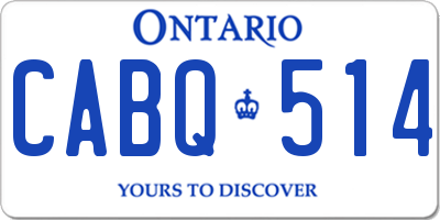 ON license plate CABQ514