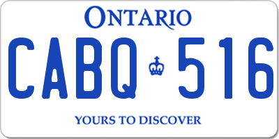 ON license plate CABQ516